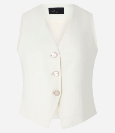 Chaleco en Viscolino con Cierre Delantero 4