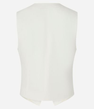 Chaleco en Viscolino con Cierre Delantero 5