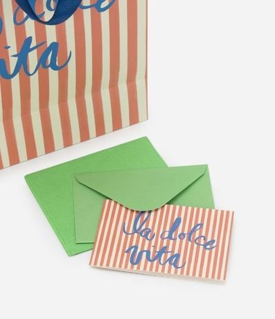 Bolsa de Embalaje de Regalo Pequeña Rayada con Estampa La Dolce Vita 4