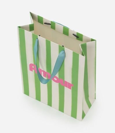 Embalaje de Regalo Pequeño Rayado con Estampa Lettering Amour 2