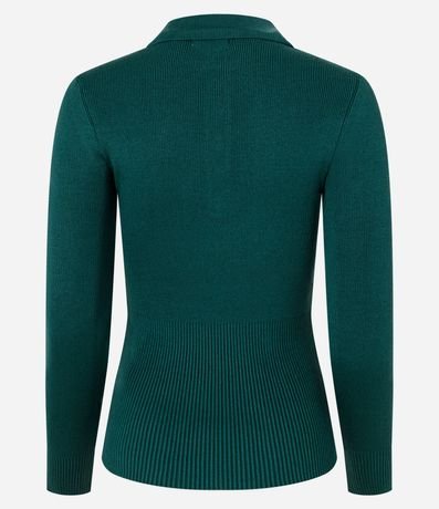 Suéter en Punto con Cuello Polo y Botones 3