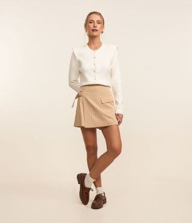 Cardigan en Punto con Abotonado de Efecto Perla 3