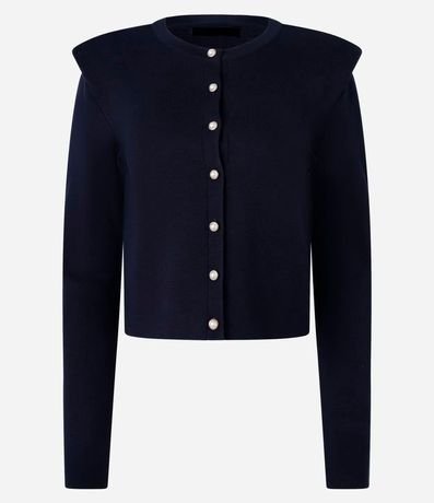 Cardigan en Punto con Abotonado de Efecto Perla 3