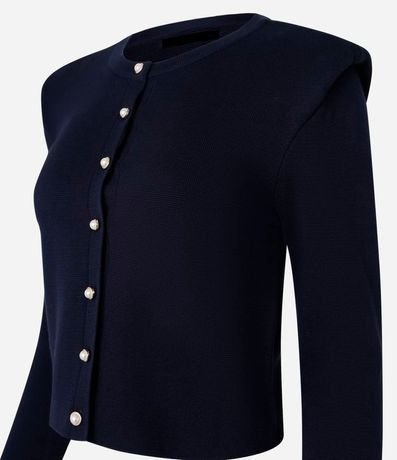 Cardigan en Punto con Abotonado de Efecto Perla 4