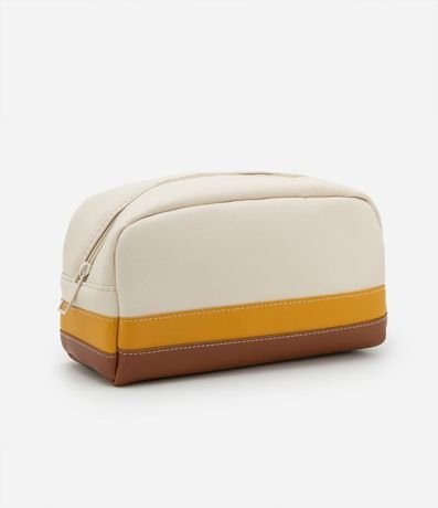 Necesaire Rectangular Mediana en PU con Rayas