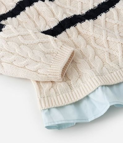 Suéter Infantil con Bajo Diferenciado y Rayas - Talle 1 a 5 años 4