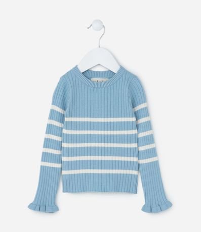 Blusa Infantil en Punto con Volado en los Puños - Talle 1 a 5 años