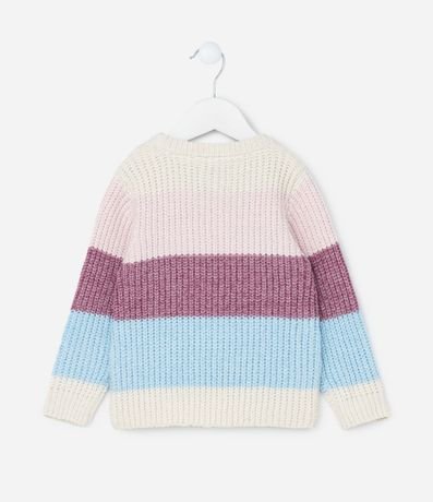 Suéter Infantil Chenille con Estampa Rayada - Talle 1 a 5 años 2