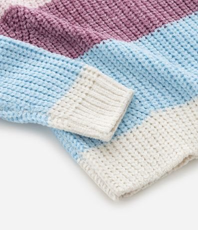 Suéter Infantil Chenille con Estampa Rayada - Talle 1 a 5 años 4