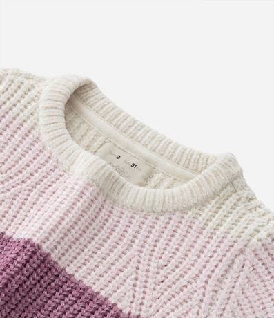 Suéter Infantil Chenille con Estampa Rayada - Talle 1 a 5 años 5