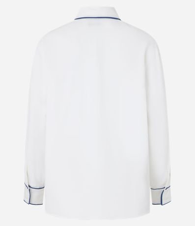 Camisa en Viscosa con Bolsillo Delantero y Detalles Contrastantes 7