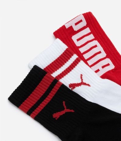 Kit 03 Medias Infantiles de Caña Mediano Puma - Talle 25 al 39 3