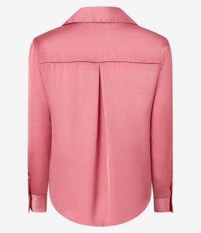 Camisa Satinada con Caida Leve y Manga Larga 6