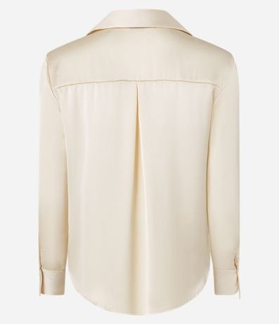 Camisa Satinada con Caida Leve y Manga Larga 2