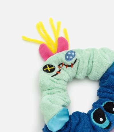 Scrunchie Infantil en Terciopelo con Bordado Stitch y Xepa - Talle U 3