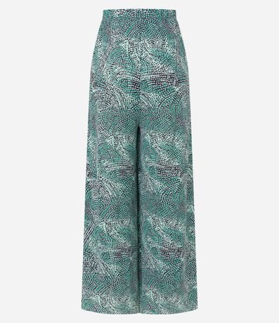 Salida de Playa Pantalón Pantalona en Poliamida con Estampa Manantiales 7