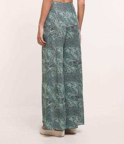 Salida de Playa Pantalón Pantalona en Poliamida con Estampa Manantiales 3