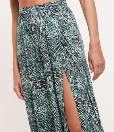 Salida de Playa Pantalón Pantalona en Poliamida con Estampa Manantiales 4