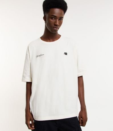 Remera Boxy en Algodón Grieso con Estampa Lettering