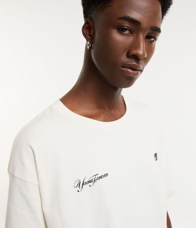 Remera Boxy en Algodón Grieso con Estampa Lettering 4