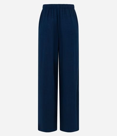 Pantalón Fluída en Viscosa y Lino con Lazo en la Cintura 6