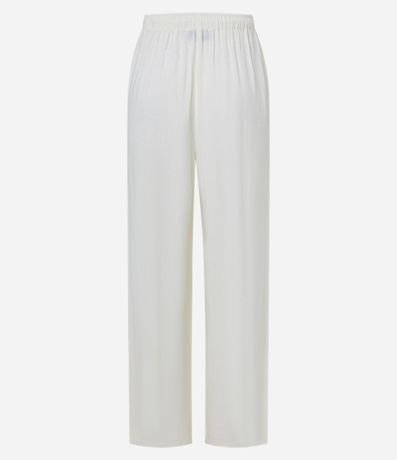 Pantalón Fluída en Viscosa y Lino con Lazo en la Cintura 6