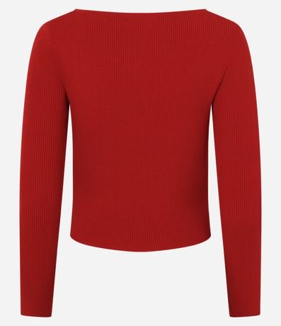 Blusa Cropped de Punto con Botones 7