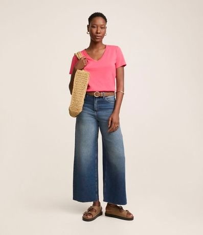 Blusa Básica en Media Malla con Escote V 2