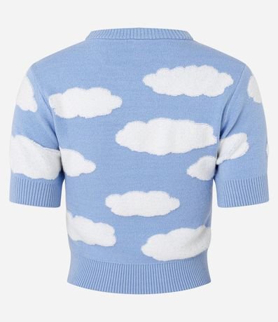 Blusa de Punto con Nubes de Lunares 6