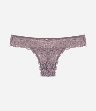 Bombacha Bikini Hilo en Encaje Floral con Moña en la Cintura 5
