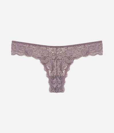 Bombacha Bikini Hilo en Encaje Floral con Moña en la Cintura 6