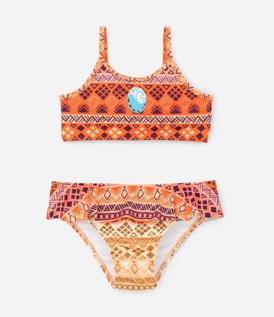 Bikini Infantil con Estampa Moana y Protección UV - Talle 3 a 8 años