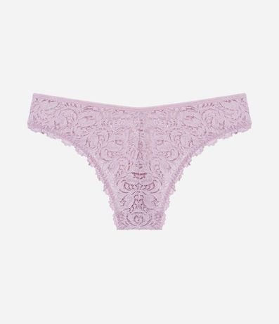 Bombacha Bikini en Encaje Rustico con Lazo 5