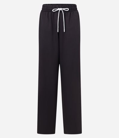 Pantalón Sastrería con Detalle Contrastante y Elástico en la Cintura 4