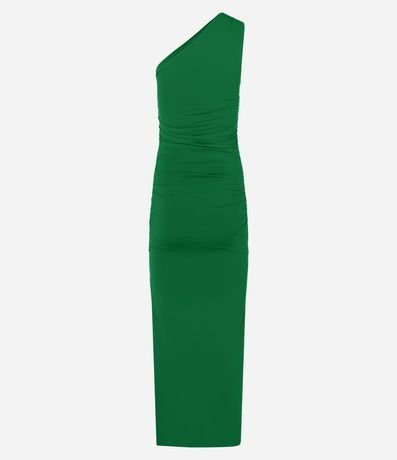 Vestido Midi en Poliamida con Un Hombro y Fruncido 6