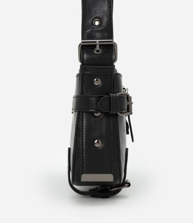 Bolsa Baguette Pequeña en PU con Solapas y Hebillas 3