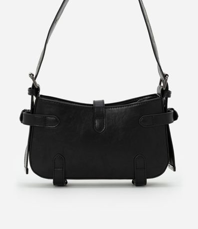 Bolsa Baguette Pequeña en PU con Solapas y Hebillas 4