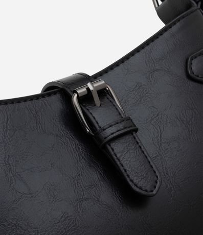 Bolsa Baguette Pequeña en PU con Solapas y Hebillas 6