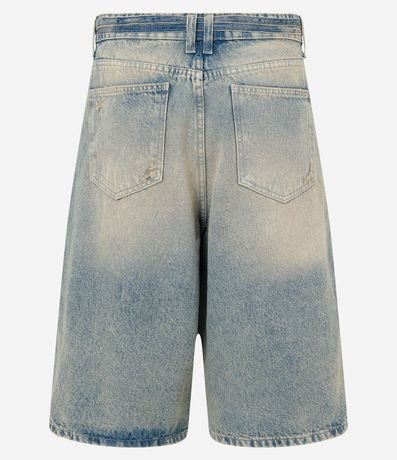 Bermuda Jorts Super Baggy en Jeans con Cinturón Lazo 7