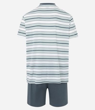 Pijama Corto con Rayas Finas Horizontales 6