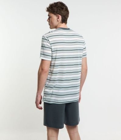 Pijama Corto con Rayas Finas Horizontales 2