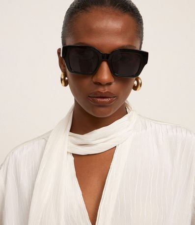 Blusa Office Wear Satinada con Cuello Lazo 3