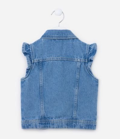 Chaleco Infantil en Jeans con Volados en las Sisas - Talle 1 a 5 años 2