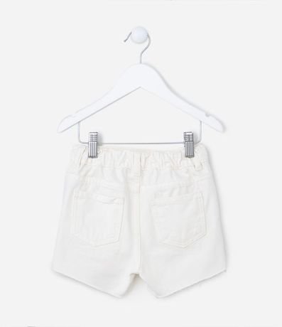 Short Pollera Infantil en Sarga con Botones Corazón y Terminación Deshilachada - Talle 1 a 5 años 2