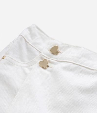 Short Pollera Infantil en Sarga con Botones Corazón y Terminación Deshilachada - Talle 1 a 5 años 5