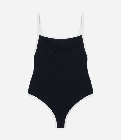 Malla en Poliamida con Escote Recto y Detalles Contrastantes 5