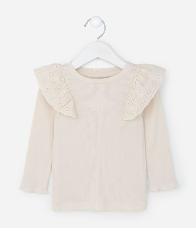 Blusa Infantil en Rib con Volados - Talle 1 a 5 años