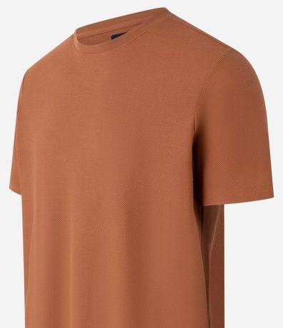 Remera Manga Corta en Algodón Peruano con Textura 2