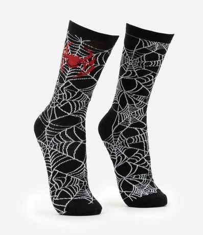 Media Caña Larga en Algodón con Estampa Spider-Man 2