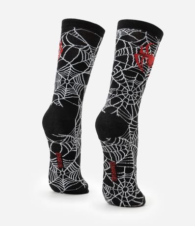 Media Caña Larga en Algodón con Estampa Spider-Man 3